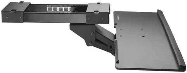 Alt view image 2 of 5 - StarTech KBTRAYADJ Under Desk Keyboard Tray - 26.4in Wide - Adjustable - Computer Keyboard Stand - Keyboard Shelf - Ergonomic Keyboard Tray