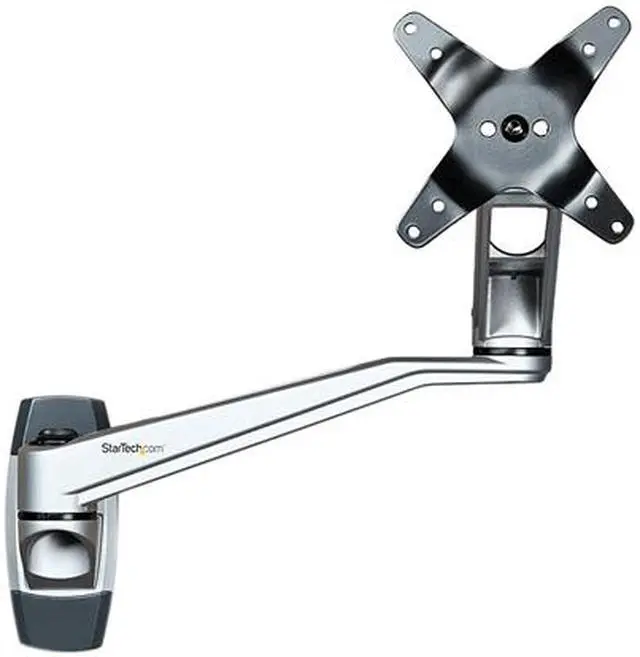 Alt view image 2 of 9 - StarTech.com ARMWALLDSLP Wall Mount Monitor Dual-Swivel Arm for up to 30" Monitors