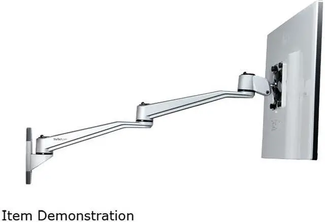 Alt view image 6 of 9 - StarTech.com ARMWALLDSLP Wall Mount Monitor Dual-Swivel Arm for up to 30" Monitors