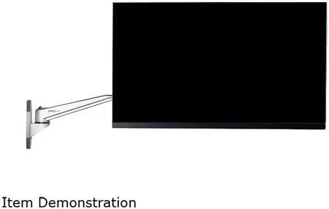 Alt view image 7 of 9 - StarTech.com ARMWALLDSLP Wall Mount Monitor Dual-Swivel Arm for up to 30" Monitors
