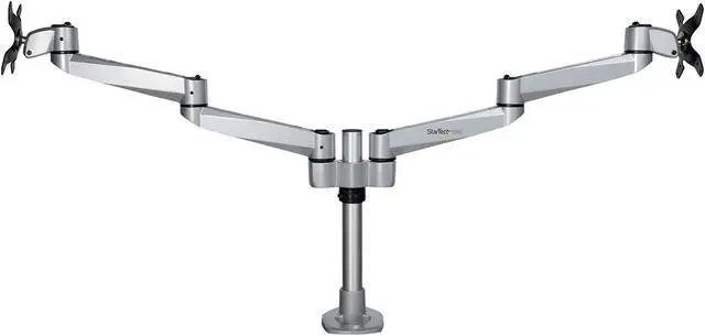 Alt view image 4 of 17 - StarTech.com ARMDUALPS Desk Mount Dual Articulating Premium Monitor Arm for up to 27" Monitors Tool-Less Assembly
