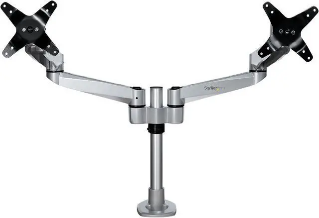 Alt view image 2 of 17 - StarTech.com ARMDUALPS Desk Mount Dual Articulating Premium Monitor Arm for up to 27" Monitors Tool-Less Assembly