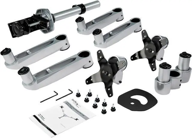 Alt view image 17 of 17 - StarTech.com ARMDUALPS Desk Mount Dual Articulating Premium Monitor Arm for up to 27" Monitors Tool-Less Assembly