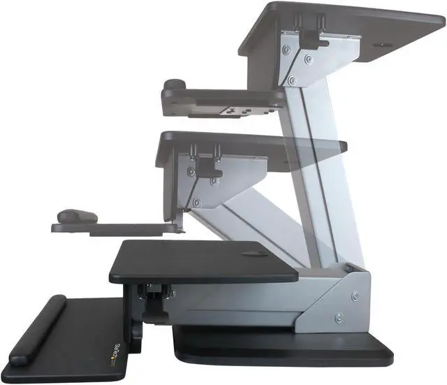 Alt view image 5 of 6 - StarTech ARMSTS Height Adjustable Standing Desk Converter - Sit Stand Desk with One-finger Adjustment - Ergonomic Desk