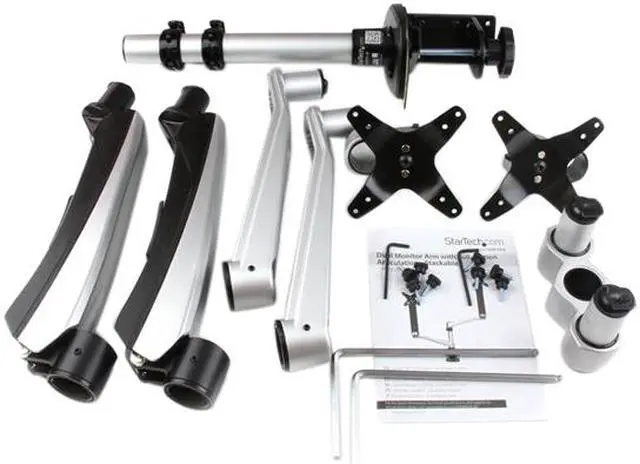 Alt view image 7 of 7 - StarTech ARMDUAL30 Dual Monitor Stand - Tool-less Assembly - Monitors up to 30" - VESA Mount - Adjustable Monitor Arm