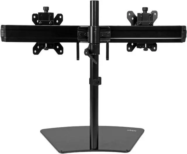 Alt view image 3 of 7 - StarTech.com ARMBARDUO Dual Monitor Stand - Crossbar - Supports Monitors up to 24" - Vesa Mount - Adjustable Computer Monitor Arm