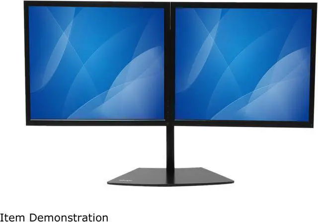 Alt view image 5 of 7 - StarTech.com ARMBARDUO Dual Monitor Stand - Crossbar - Supports Monitors up to 24" - Vesa Mount - Adjustable Computer Monitor Arm