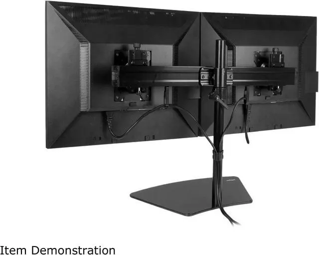 Alt view image 6 of 7 - StarTech.com ARMBARDUO Dual Monitor Stand - Crossbar - Supports Monitors up to 24" - Vesa Mount - Adjustable Computer Monitor Arm