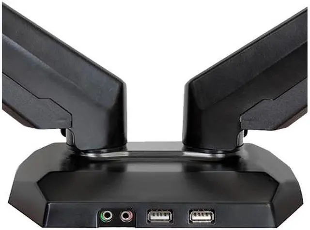 Alt view image 3 of 7 - StarTech ARMSLIMDUO Black Dual-Monitor Arm - One-Touch Height Adjustment full-motion articulation 360° rotation mounting two monitors 12” to 30” up to 8.0 kg (17.6 lb.)