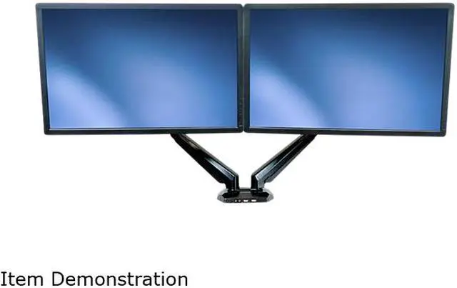 Alt view image 6 of 7 - StarTech ARMSLIMDUO Black Dual-Monitor Arm - One-Touch Height Adjustment full-motion articulation 360° rotation mounting two monitors 12” to 30” up to 8.0 kg (17.6 lb.)