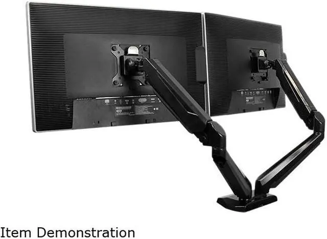Alt view image 7 of 7 - StarTech ARMSLIMDUO Black Dual-Monitor Arm - One-Touch Height Adjustment full-motion articulation 360° rotation mounting two monitors 12” to 30” up to 8.0 kg (17.6 lb.)