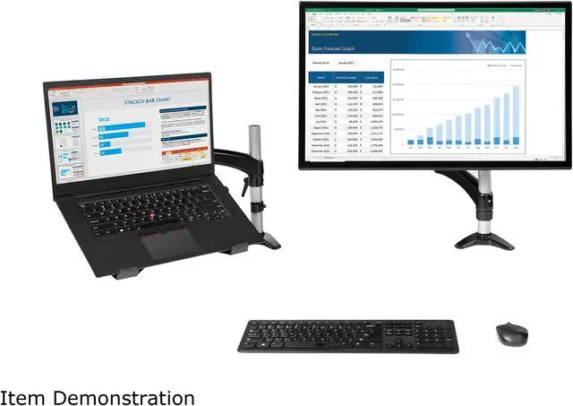 Alt view image 10 of 10 - Desk Mount Laptop Arm, Full Motion Articulating Arm for Laptop or Single 34 inch Monitor, VESA Mount Laptop Tray Bracket, Ergonomic Adjustable Notebook Stand, Desk-Clamp - Tilt/Swivel/Rotate (ARMUNONB1)