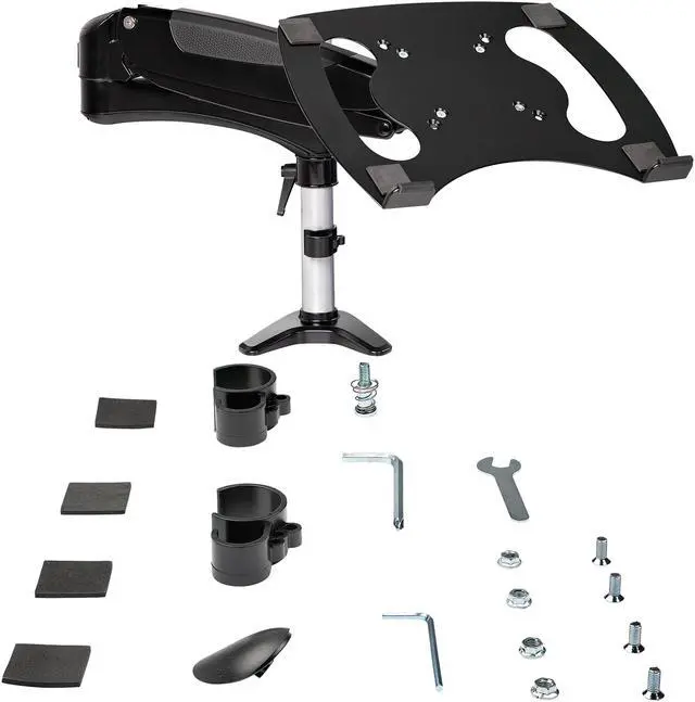 Alt view image 9 of 10 - Desk Mount Laptop Arm, Full Motion Articulating Arm for Laptop or Single 34 inch Monitor, VESA Mount Laptop Tray Bracket, Ergonomic Adjustable Notebook Stand, Desk-Clamp - Tilt/Swivel/Rotate (ARMUNONB1)