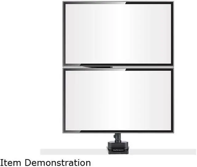 Alt view image 4 of 5 - StarTech.com ARMDUALPIVOT Desk Mount Dual Monitor Arm, Height Adjustable Full Motion Monitor Mount for 2x VESA Displays up to 32"/17lbs, Stackable Arms