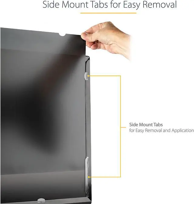 Alt view image 3 of 9 - StarTech.com Monitor Privacy Screen for 20 inch PC Display - Computer Screen Security Filter - Blue Light Reducing Screen Protector Film - 16:9 Widescreen - Matte/Glossy - +/-30 Degree