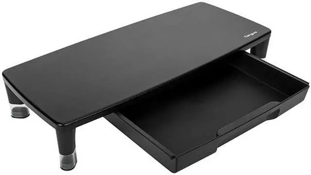 Alt view image 3 of 10 - Targus AWE804GL Adjustable Monitor Riser with Drawer (Black)