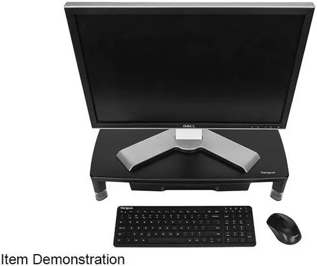 Alt view image 10 of 10 - Targus AWE804GL Adjustable Monitor Riser with Drawer (Black)