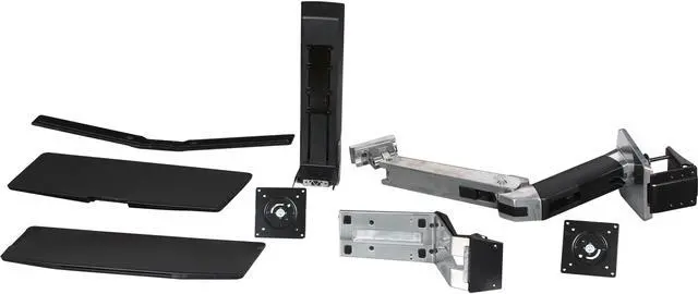 Alt view image 2 of 4 - Ergotron 24-392-026 WorkFit-A with Suspended Keyboard, Sit-Stand Workstation, Dual monitors