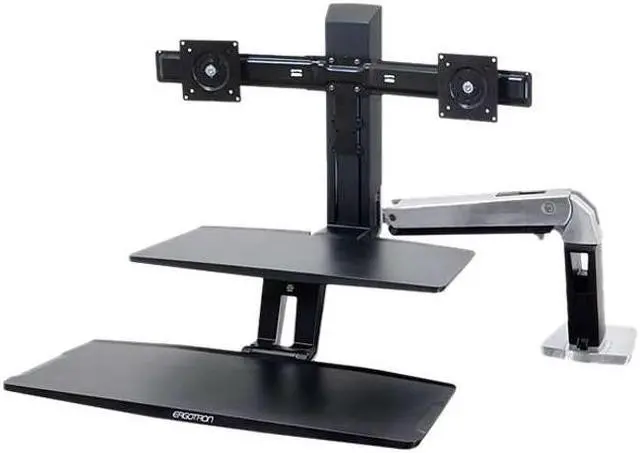 Main image of Ergotron 24-392-026 WorkFit-A with Suspended Keyboard, Sit-Stand Workstation, Dual monitors