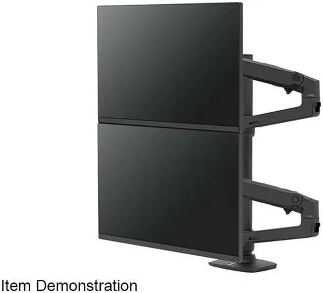 Alt view image 4 of 7 - Ergotron LX Dual Stacking Arm Tall Pole (Matte Black)