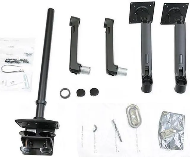 Alt view image 5 of 7 - Ergotron LX Dual Stacking Arm Tall Pole (Matte Black)