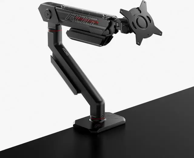 Alt view image 6 of 11 - ASUS ROG Ergo Monitor Arm (AAS01) - Monitor Mount with Cable Management, Ergonomic, Pivot, Swivel, Height Fully Adjustable, Clean Desk Setup, up to 39 inches*, 23lbs*, VESA 100x100, Mechanical Spring