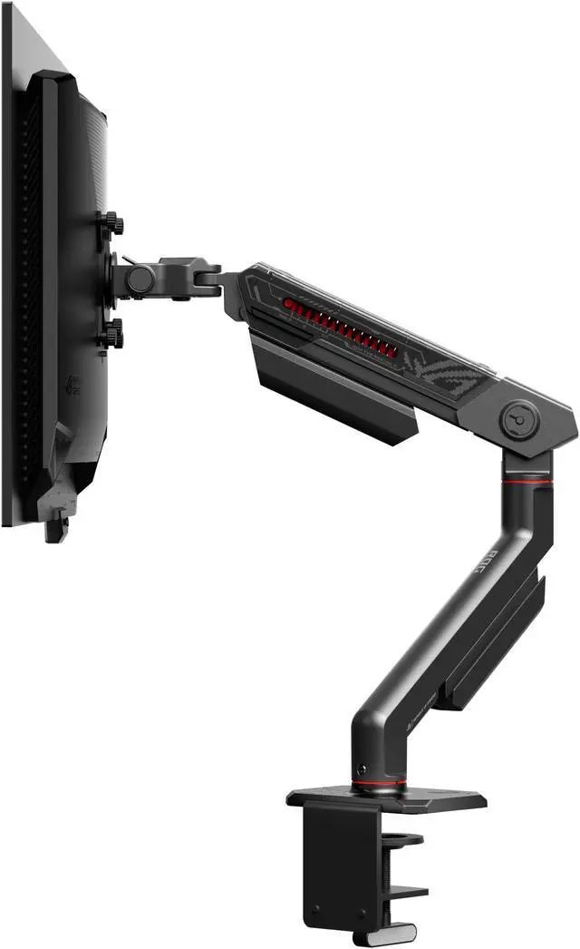Alt view image 9 of 11 - ASUS ROG Ergo Monitor Arm (AAS01) - Monitor Mount with Cable Management, Ergonomic, Pivot, Swivel, Height Fully Adjustable, Clean Desk Setup, up to 39 inches*, 23lbs*, VESA 100x100, Mechanical Spring
