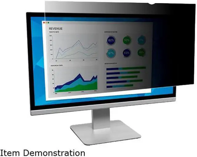 Alt view image 3 of 3 - 3M Privacy Filter PF185W9B for 18.5" Monitor Black, Glossy, Matte - For 18.5" Widescreen LCD Monitor - 16:9 - Scratch Resistant, Fingerprint Resistant, Dust Resistant - Anti-glare