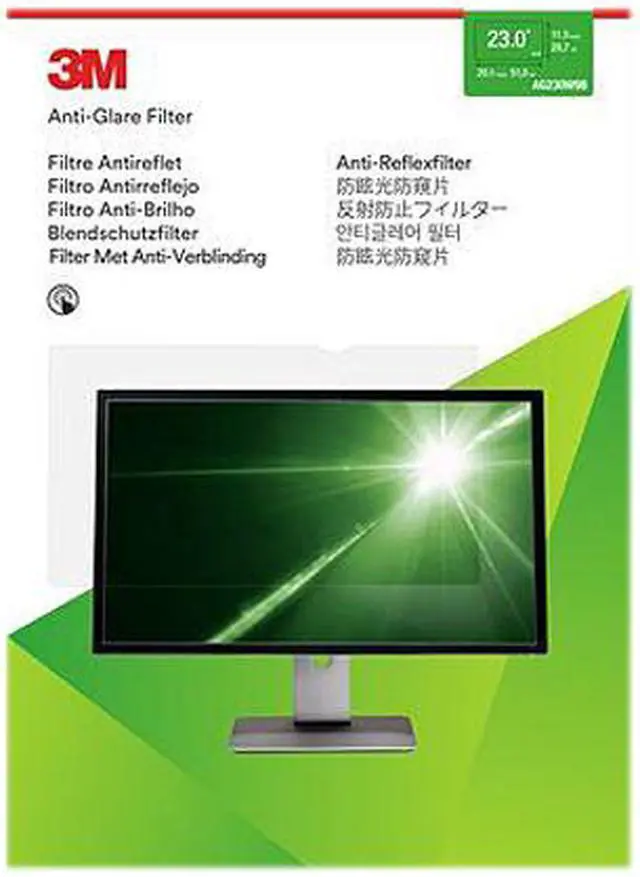 Alt view image 3 of 3 - 3M AG230W9B Anti-Glare Filter for 23" Widescreen Monitor
