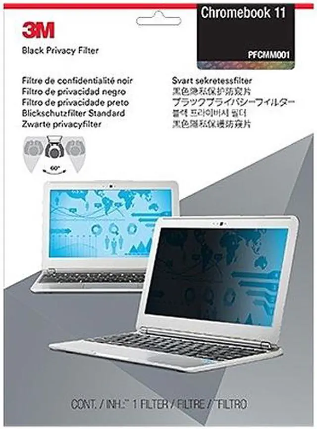 Main image of 3M MMMPFCMM001 Frameless Privacy Filter f/Dell Chromebook Translucent 11.6"