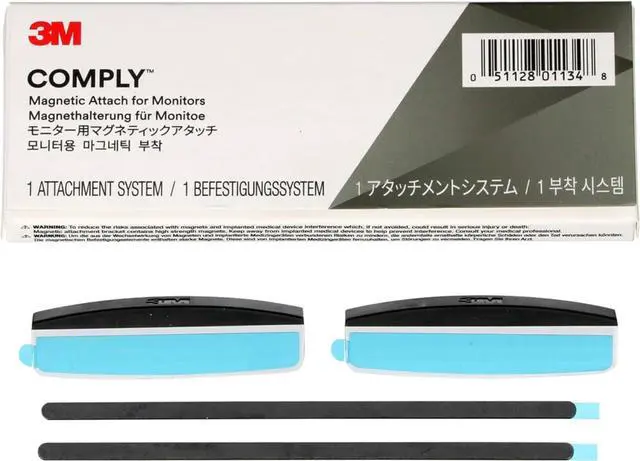Alt view image 5 of 6 - 3M COMPLYMG Comply Magnetic Attach Kits for Monitors