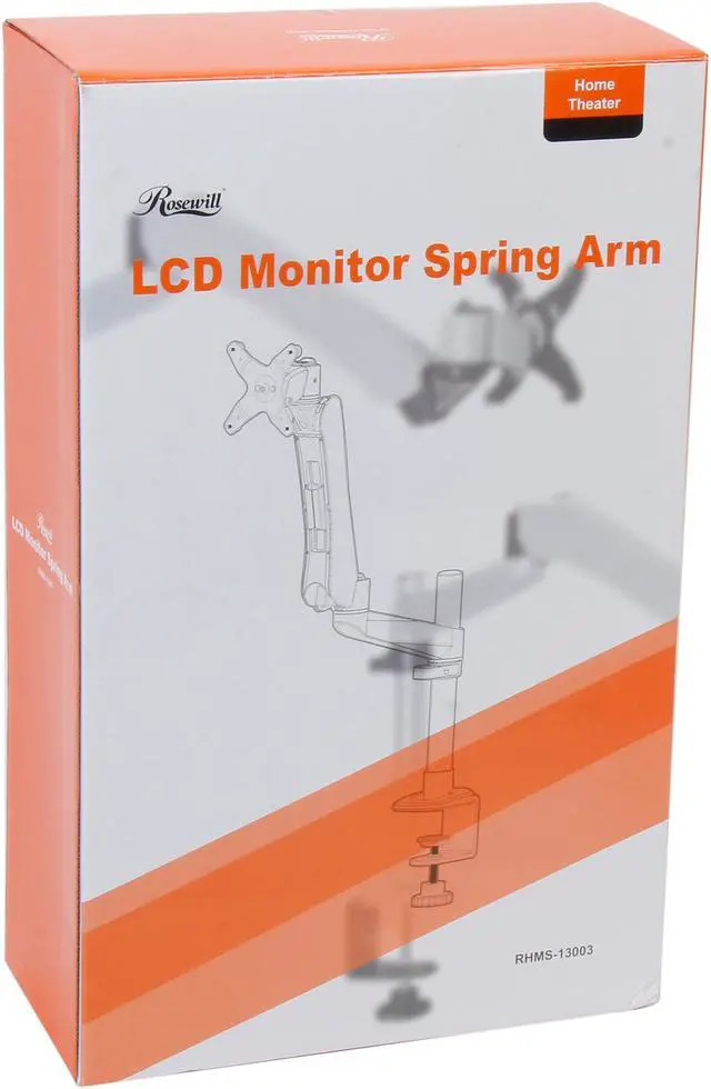 Alt view image 5 of 5 - Rosewill RHMS-13003 - 2-Joint Spring Arm Desk Mount for 13” - 30” VESA LCD Monitors