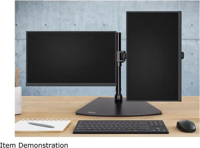Alt view image 6 of 6 - Rosewill RMS-19001 Dual Desk Stand, Supports 15" - 27" LCD/LED Display VESA75/100, Tilt +/- 15 degree, Swivel 180 degree, Rotate 360 degree, Max. Load 17.6lbs. per monitor