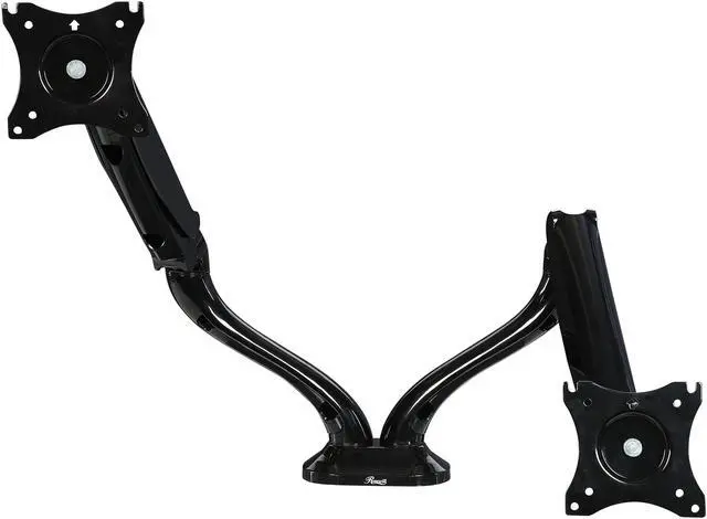 Alt view image 2 of 6 - Rosewill RMS-16002 - Dual Monitor Gas Spring Arm Desk Mount, LCD Screens 13" - 27", VESA: 75 / 100mm, Tilt: +90 / -45 deg., Swivel: 180 deg., Rotate: 360 deg., Max. Load: 13.2 lbs. (Per arm)