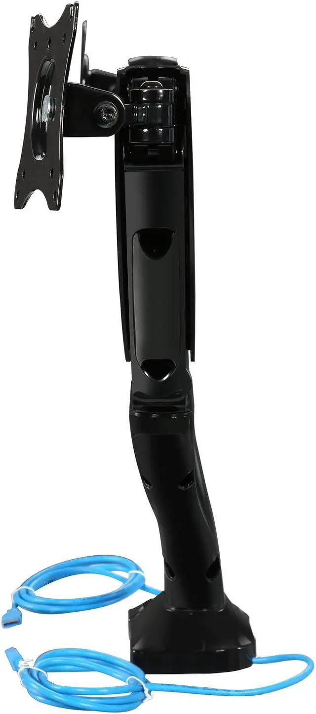 Alt view image 5 of 7 - Rosewill RMS-16003 Dual Monitor Gas Spring Arm Desk Mount, LCD Screens: 13" - 27", VESA: 75/100mm, Tilt: +90/-45 Deg., Swivel: 180 Deg., Rotate: 360 Deg., Max. Load: 13.2 lbs. (Per Arm) with 2 USB3.0