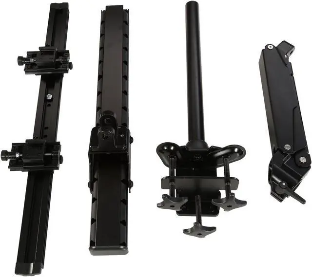 Alt view image 6 of 9 - Rosewill RMS-17003 Dual Monitor Mount Sit Stand Desk Mount Height Adjustable Standing Desk Workstation for Screens up to 24''