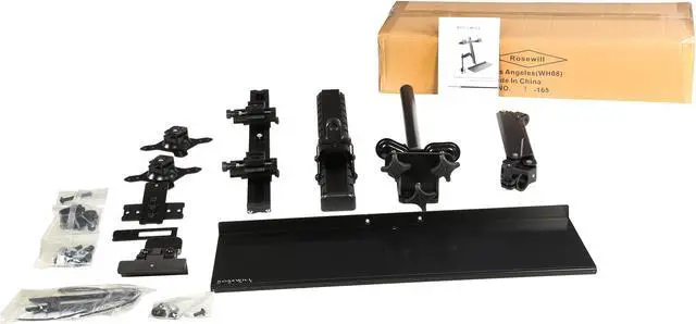 Alt view image 9 of 9 - Rosewill RMS-17003 Dual Monitor Mount Sit Stand Desk Mount Height Adjustable Standing Desk Workstation for Screens up to 24''