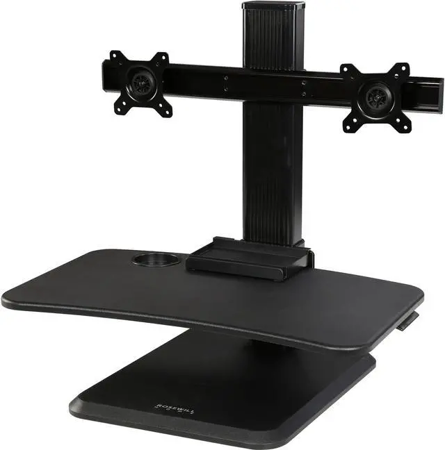 Main image of Rosewill RMS-17004 Dual Monitor Stand Height Adjustable Desk, Standing Desk Converter, Sit Stand Desk Riser for Screens up to 24"