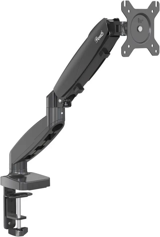 Alt view image 4 of 9 - Rosewill Single Monitor Mount, 15 to 32 Inch, 4.4 to 19.8lbs, Adjustable Gas Spring Monitor Arm with Cable Management, Clamp & Grommet Base