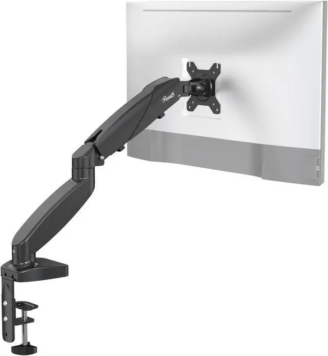 Alt view image 3 of 9 - Rosewill Single Monitor Mount, 15 to 32 Inch, 4.4 to 19.8lbs, Adjustable Gas Spring Monitor Arm with Cable Management, Clamp & Grommet Base