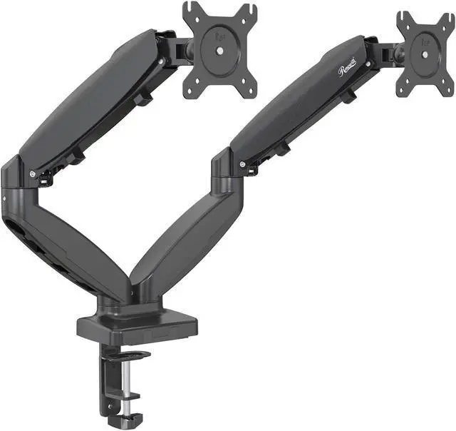 Alt view image 4 of 9 - Rosewill Dual Monitor Mount, 15 to 32 Inch, 4.4 to 19.8lbs per Screen, Adjustable Gas Spring Monitor Arm with Cable Management, Clamp & Grommet Base