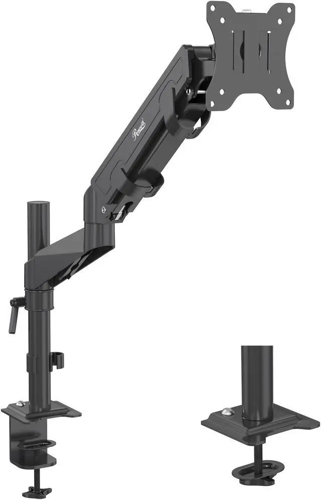 Alt view image 4 of 9 - Rosewill Single Monitor Mount, Adjustable Monitor Arm Desk Mount Fits 15-32 inch Screen, Holds 19.8lb, Gas Spring Monitor Stand, Full Motion Swivel Monitor Arm with Vesa Mount