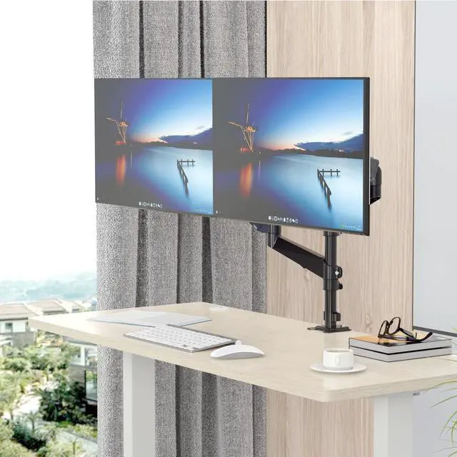 Main image of Rosewill Dual Monitor Mount, 15 -32 Inch Monitor Mount 2 Monitors, Ergonomic Height Adjustable Screen Mount 2 Monitors Tilt/Swivel/Rotate/Weight Max 19.8 LBS/VESA 75/100 mm