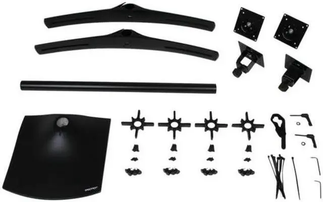 Alt view image 8 of 9 - Ergotron 33-324-200 DS100 Quad-Monitor Desk Stand