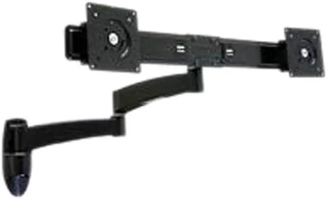 Alt view image 2 of 2 - Ergotron 45-231-200 200 Series Dual Monitor Wall Mount Arm (Black)