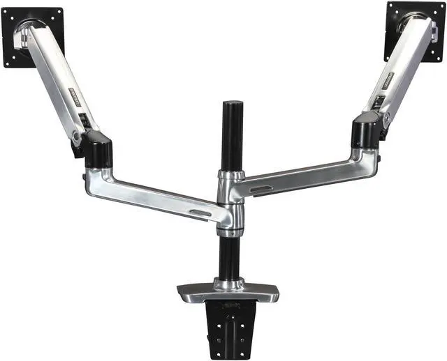 Alt view image 4 of 6 - Ergotron 45-248-026 LX Dual Stacking Arm, Mounting Kit, Extends LCDs or laptop up to 25"