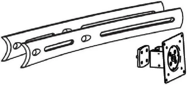 Main image of Ergotron 97-447-200 DS100 Crossbar Extender, Long (black)