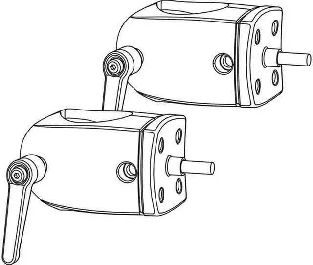Main image of Ergotron 60-443-200 DS100 Outboard Pole Clamps (Set of 2)