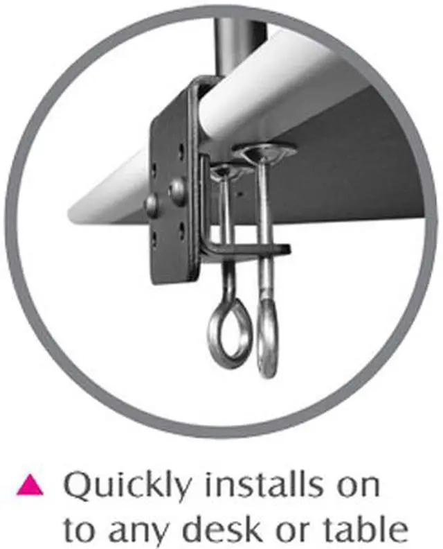 Alt view image 4 of 6 - SIIG CE-MT0S12-S1 Articulating Quad Monitor Desk Mount - 13" to 27"