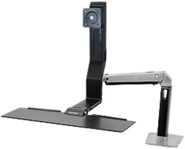 Main image of Ergotron 24-260-026 WorkFit-A, Single HD LCD Monitor Sit-Stand Workstation (Polished aluminum/Black)
